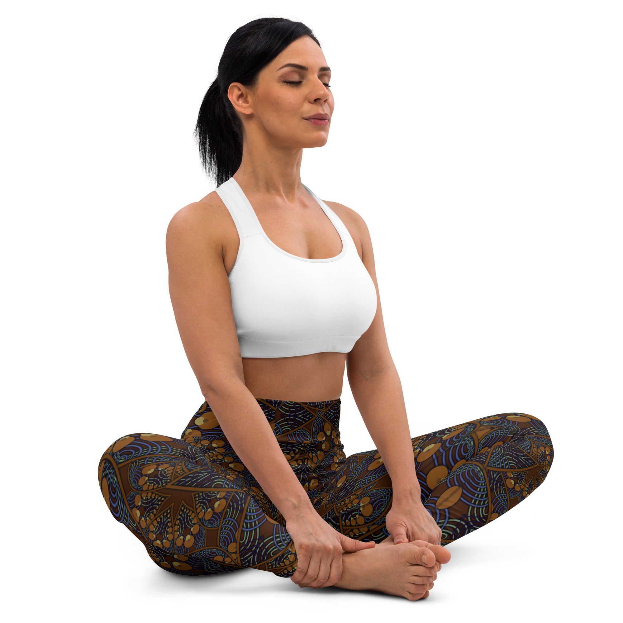 Ancient mandala Yoga Leggings